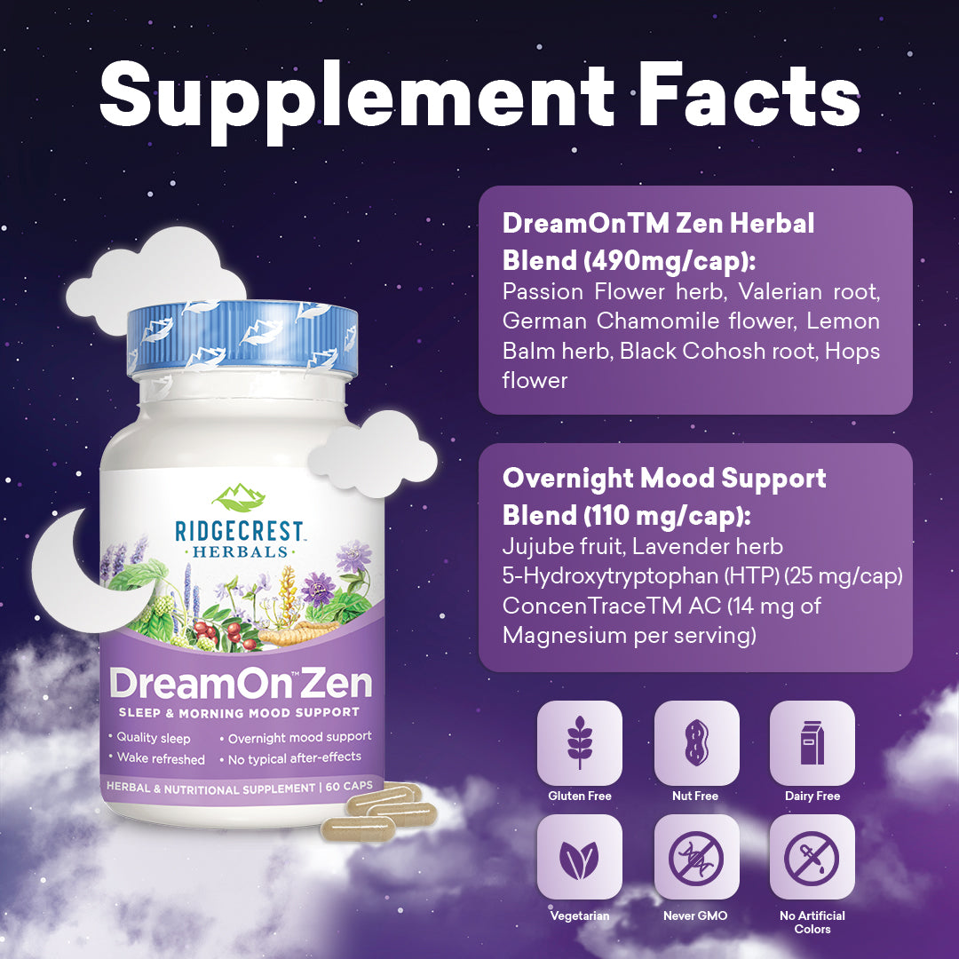 DreamOn Zen Sleep Supplement with a Unique Vitamin and Herbal Blend